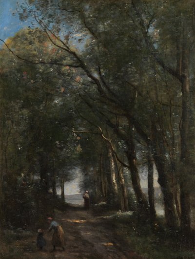 Ein Weg durch die Bäume, ca. 1870-73 von Jean Baptiste Camille Corot