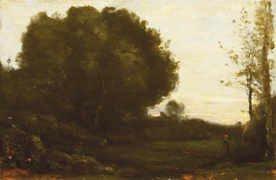 Abend im Tal von Jean Baptiste Camille Corot