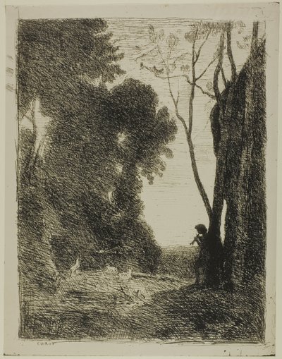 Der junge Schäfer, zweite Platte von Jean Baptiste Camille Corot