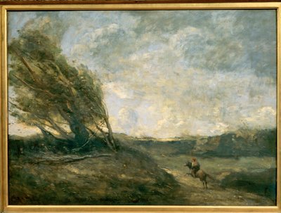 Vom Wind gepeitschte Landschaft von Jean Baptiste Camille Corot