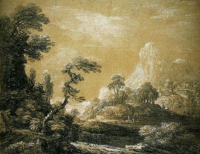 Eine klassische Landschaft von Jean Baptiste Claude Chatelain