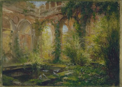 Ruinen der Cour des Comptes: der Festsaal, ca. 1875 von Jean Baptiste Edmond Allouard