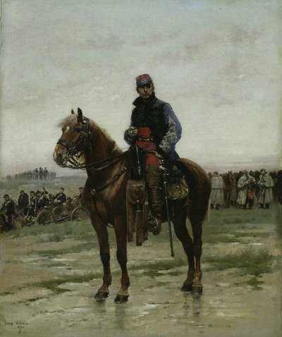 Ein berittener Offizier, 1877 von Jean Baptiste Edouard Detaille