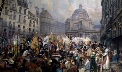 Übergabe der Trophäen an den Senat nach der Schlacht von Ulm und Austerlitz (1. Januar) von Jean Baptiste Edouard Detaille