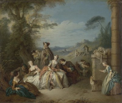 Fête galante in einer Landschaft von Jean Baptiste François Pater