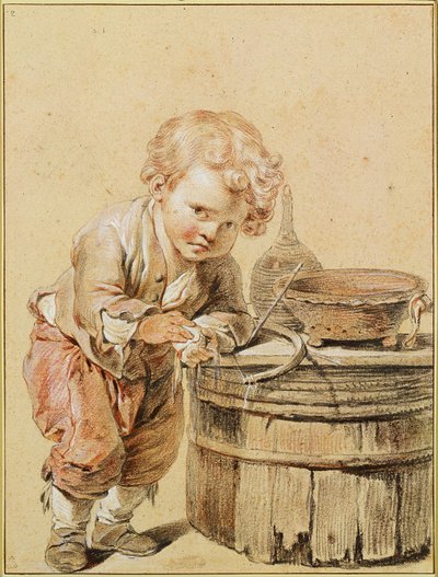 Junge mit einem zerbrochenen Ei von Jean Baptiste Greuze