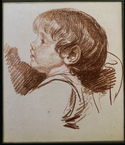 Kopf eines Jungen im Profil nach links von Jean Baptiste Greuze