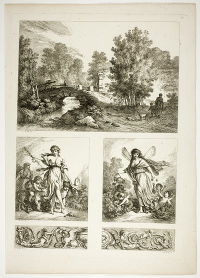 Tafel 22 von 38 aus Oeuvres de J. B. Huet von Jean Baptiste Huet
