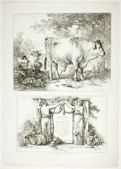 Tafel Eins von 38 aus Oeuvres de J. B. Huet von Jean Baptiste Huet