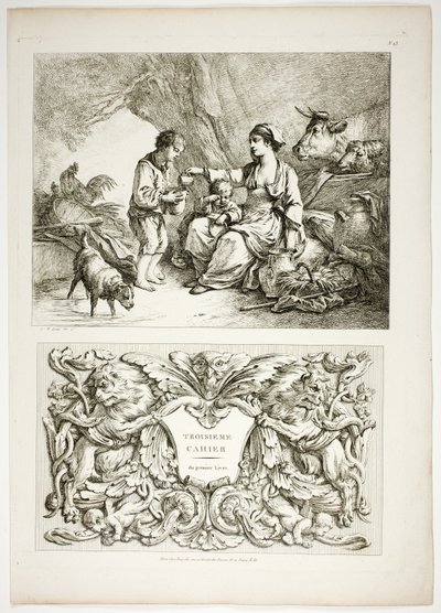 Tafel Dreizehn von 38 aus Oeuvres de J. B. Huet von Jean Baptiste Huet