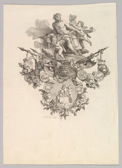 Vignette mit Hephaistos und Putti, 1779 von Jean Baptiste Marie Huet