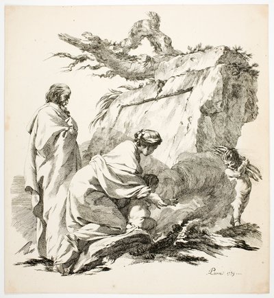 Die Flucht nach Ägypten von Jean Baptiste Marie Pierre