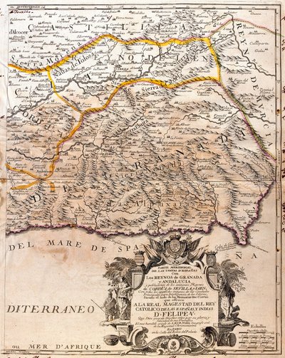 Karte der Provinz Granada (Spanien) (Gravur) von Jean Baptiste Nolin