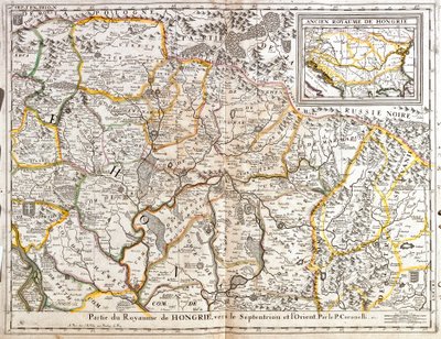 Karte des nordöstlichen Teils des Königreichs Ungarn von Jean Baptiste Nolin