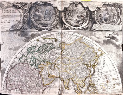 Karte der nördlichen Hemisphäre der Welt von Jean Baptiste Nolin