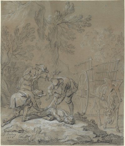 Ragotin liegt bei den Eltern des Narren von Jean Baptiste Oudry