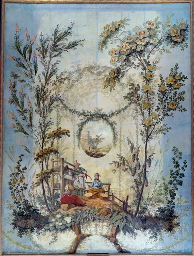 Dekoratives Paneel mit chinesischer Szene, von Jean Pillement von Jean Baptiste Pillement