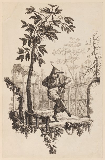 Figur unter einem Ast von Jean Baptiste Pillement