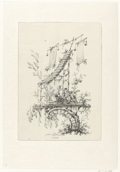 Ornamentale Komposition im Chinoiserie-Stil von Jean Baptiste Pillement