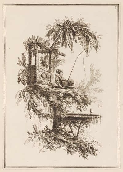 Tafel 7, "Suite de douze Pêcheurs et Chasseurs" von Jean Baptiste Pillement