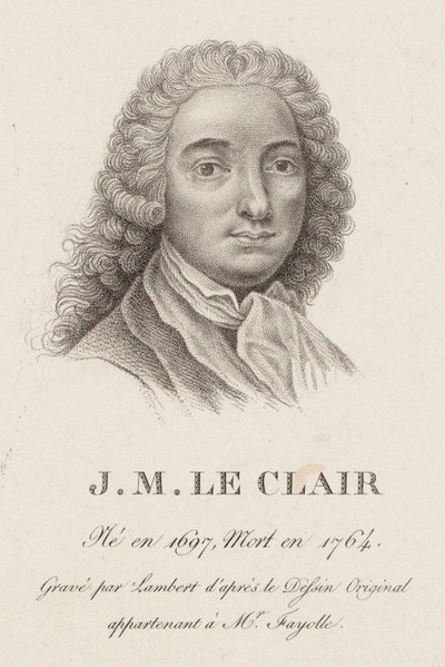 Porträt des Geigers und Komponisten Jean-Marie Leclair 1697-1764 von Jean Baptiste Ponce Lambert