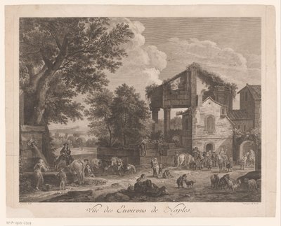 Ansicht der Umgebung von Neapel von Jean Baptiste Racine