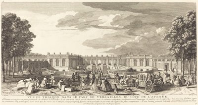Blick auf Trianon im Park von Versailles von der Avenue-Seite von Jean Baptiste Rigaud