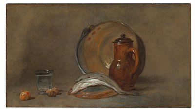Stillleben mit Fisch und Kupfertopf von Jean Baptiste Simeon Chardin