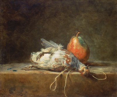 Stillleben mit Rebhuhn und Birne, 1748 von Jean Baptiste Simeon Chardin