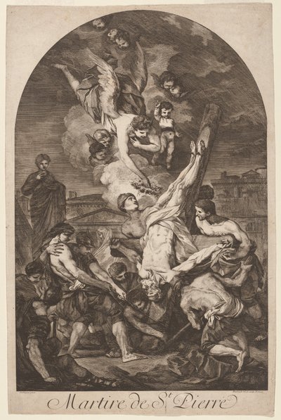 Martyrium des heiligen Petrus, ca. 1750er Jahre von Jean Barbault