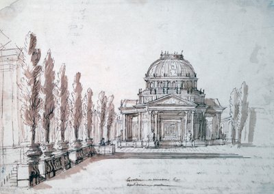 Tempel des Apollo, für die Oper Achille und Polyxene, ca. 1687 von Jean Berain, Jean Baptiste Lully