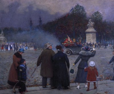 Deutsche Flagge getragen zu den Invaliden, ca. 1914 von Jean Beraud