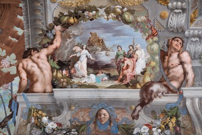 Medea, vor einem Dreifuß, verjüngt die Ammen des Bacchus, die vor der Zauberin in Begleitung des Gottes platziert sind von Jean Boulanger