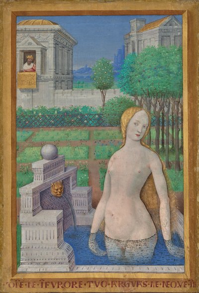 Bathseba beim Baden aus den Stunden von Ludwig XII von Jean Bourdichon