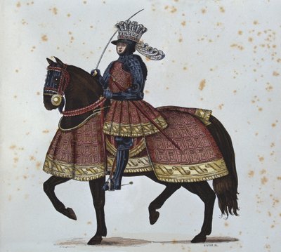 Ludwig XII. betritt Genua, graviert von Gautier nach einer Illustration in den 