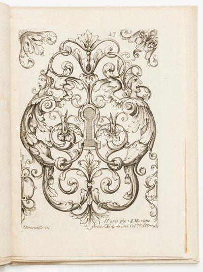 Tafel 13, aus Verschiedene Entwürfe für Schlosser von Jean Bérain the Elder