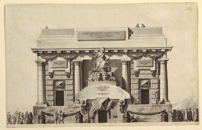 Design für einen Tempel der Gerechtigkeit oder Tempel der Unsterblichkeit von Jean Charles Delafosse