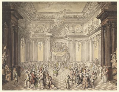 Ansicht eines Maskenballs von Jean Charles Delafosse