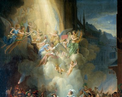 Detail der Bekehrung von Henri de Joyeuse von Jean Charles Tardieu