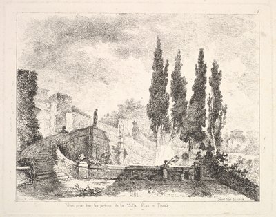 Blick auf die Gärten der Villa d