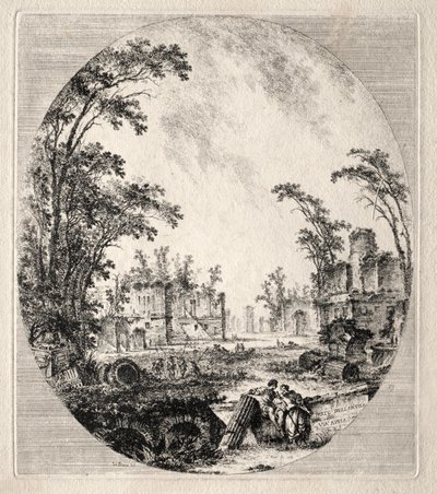 Teil der alten Appian Way, 1756 von Jean Claude Richard de Saint Non