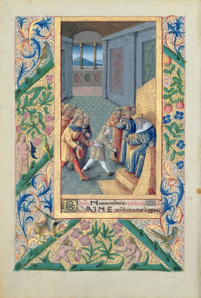 Ms Lat. Q.v.I.126 f.53v David wird zu Saul gesandt, aus dem 