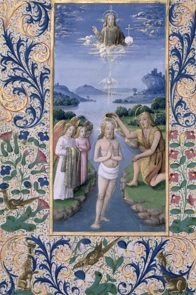 Ms Lat. Q.v.I.126 f.88v Taufe Christi, aus dem 