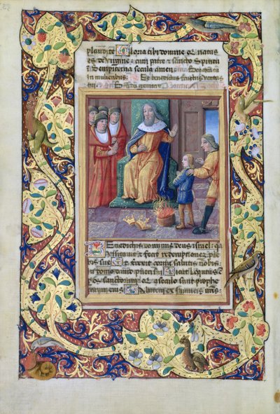 Ms Lat. Q.v.I.126 fol.23v Joseph deutet die Träume des Pharao, aus dem Stundenbuch von Louis d