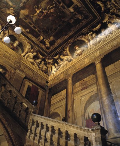 Barockarchitektur: Treppe gemalt in trompe l