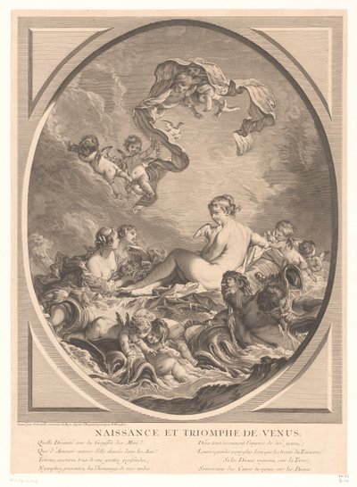 Geburt und Triumph der Venus von Jean Daullé