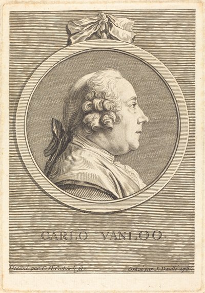 Carle Vanloo von Jean Daullé after Charles Nicolas Cochin II