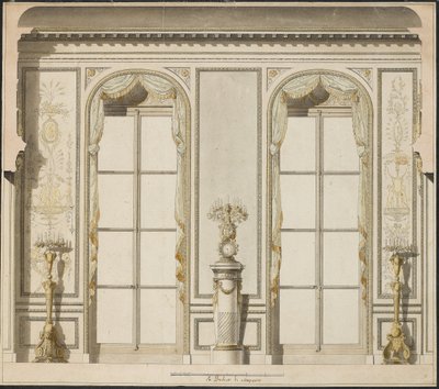 Architekturprojekt für die Grande Galerie des Hotel de Madame de Mazarin in Paris von Jean Desmosthene Dugourc