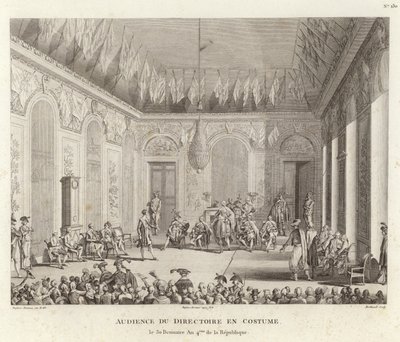 Hören des Direktoriums in Kostüm von Jean Duplessi Bertaux