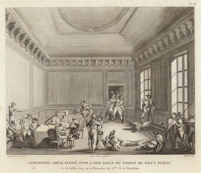 Maximilien de Robespierre führt einen Angriff an von Jean Duplessi Bertaux